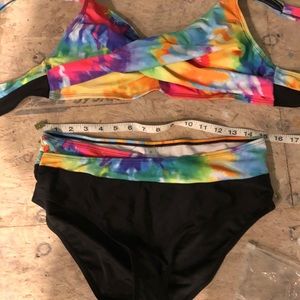 New without tags. Tie dye 2 piece bikini.medium